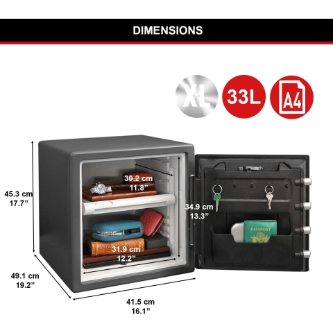Tule- ja veekindel seif LTW123GTC